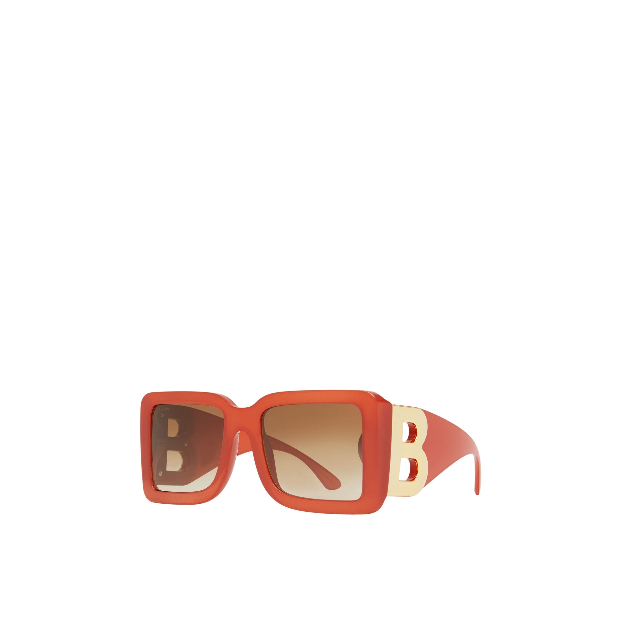 Lunettes de soleil carrées à motif « B » - Orange