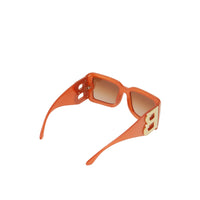 Lunettes de soleil carrées à motif « B » - Orange