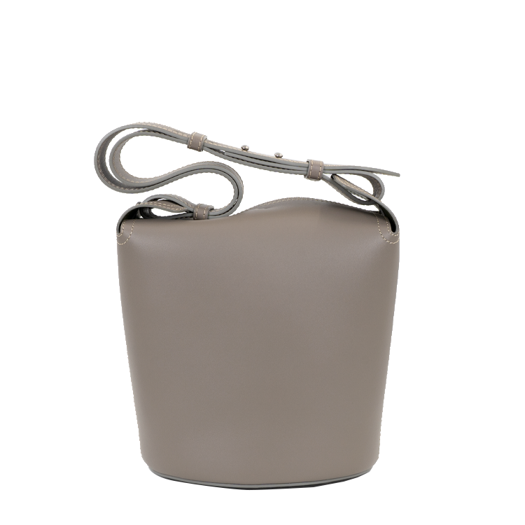 Petit sac The Bucket en cuir - Taupe Brown