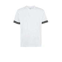 T-shirt oversize en coton avec bandes à logo - White