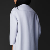 Manteau de style vareuse en double angora et laine - Pale Lavander