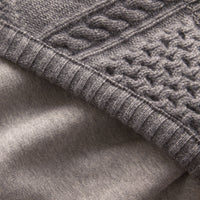 Robe sweat-shirt avec panneaux en maille torsadée - Grey Melange