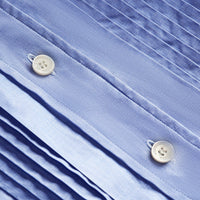 Robe chemise tunique en chambray de coton - Light Blue