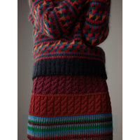 Jupe détails crochetés en cachemire & laine - Multicolour