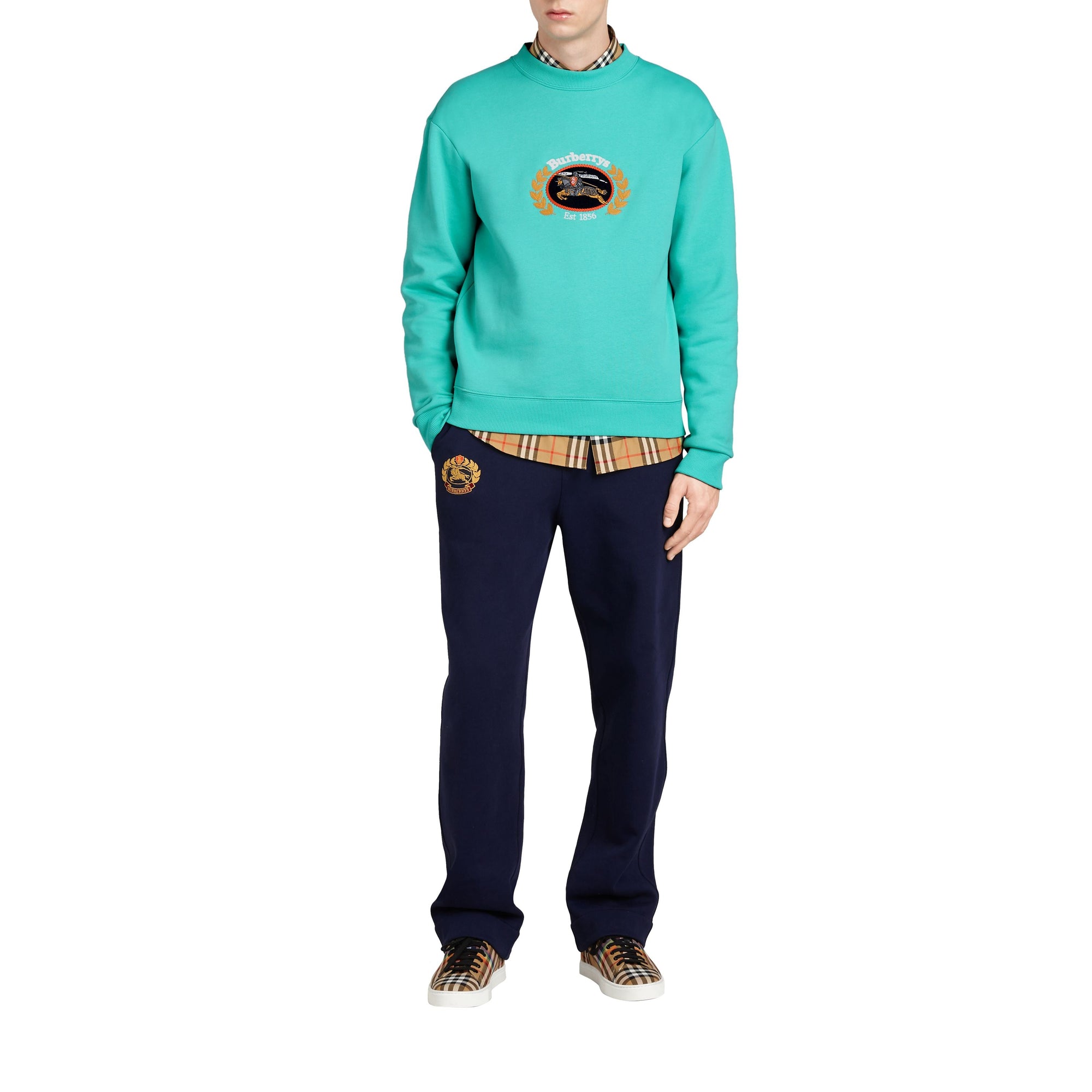 Sweat-shirt en jersey revisité - Aqua