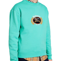 Sweat-shirt en jersey revisité - Aqua