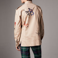Chemise militaire en coton à imprimé humoristique - Sand