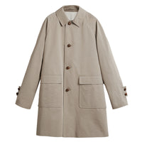 Paletot en gabardine de coton cirée revisité - Khaki