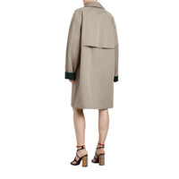 Paletot en gabardine de coton cirée revisité - Khaki