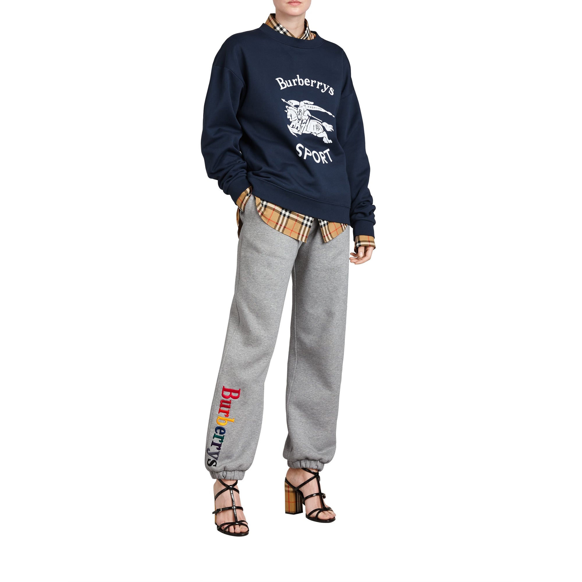 Pantalon de survêtement en jersey avec logo d'archive - Grey Melange