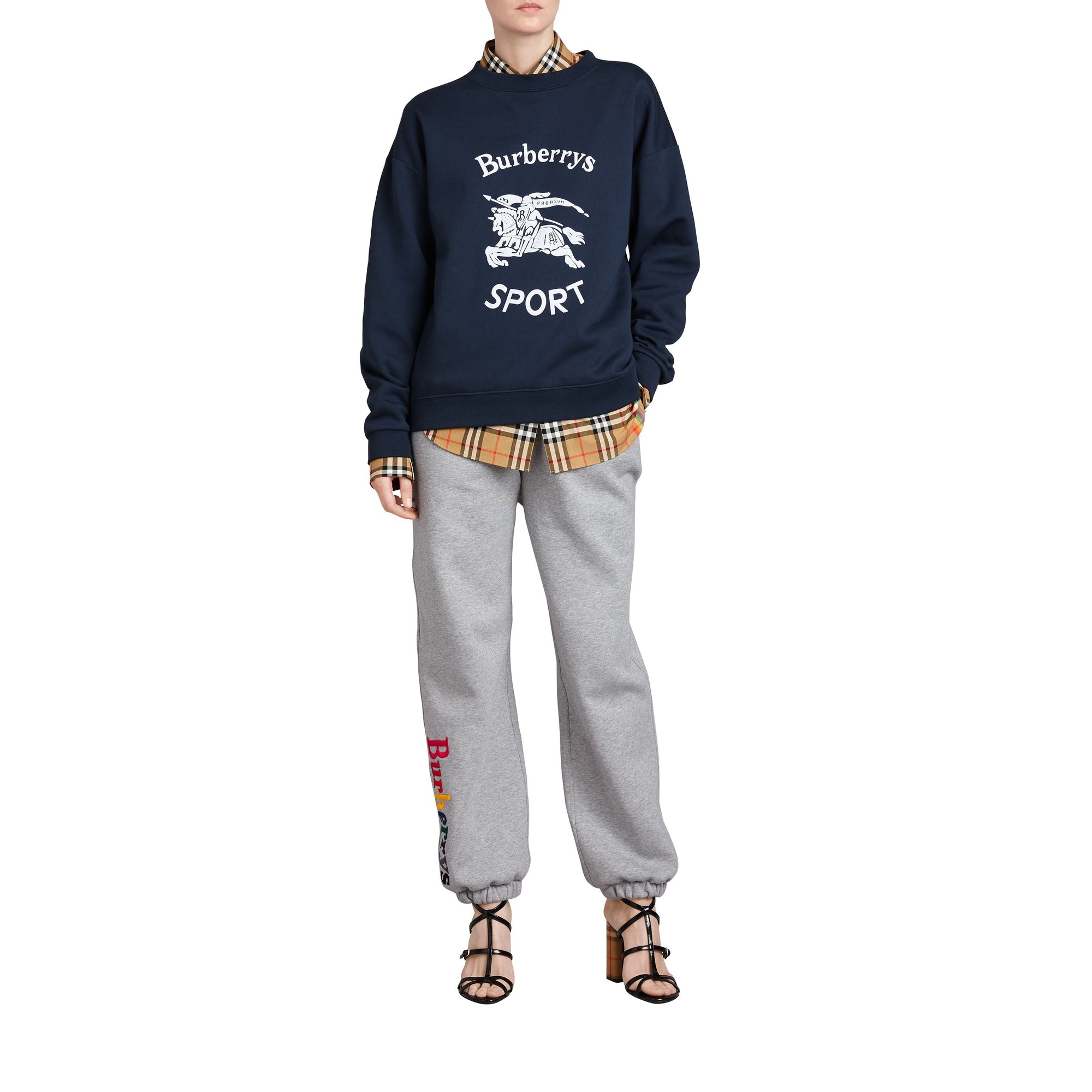 Pantalon de survêtement en jersey avec logo d'archive - Grey Melange