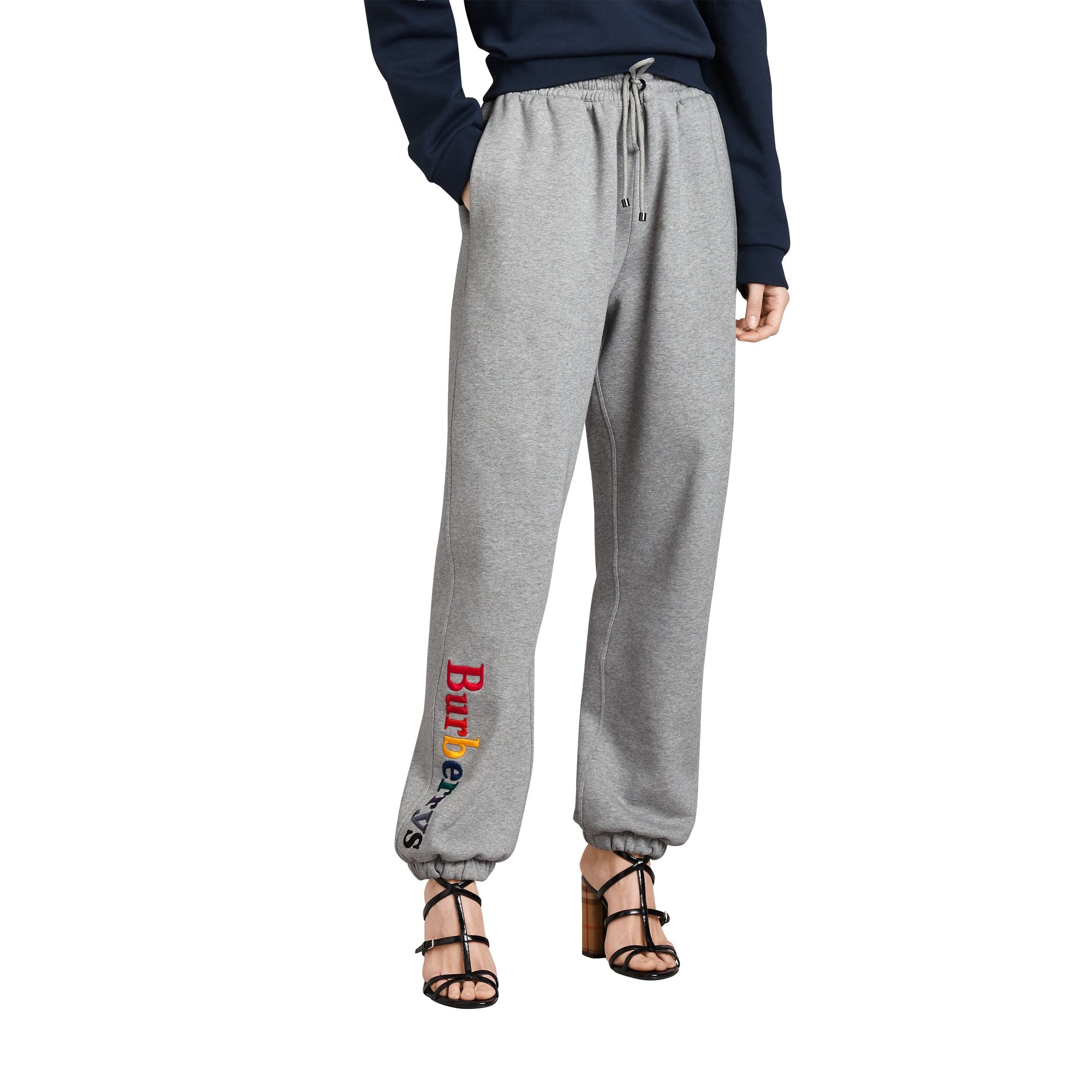 Pantalon de survêtement en jersey avec logo d'archive - Grey Melange
