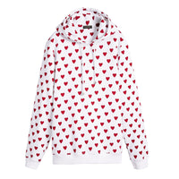 Sweat-shirt à capuche avec imprimé cœurs - Windsor Red