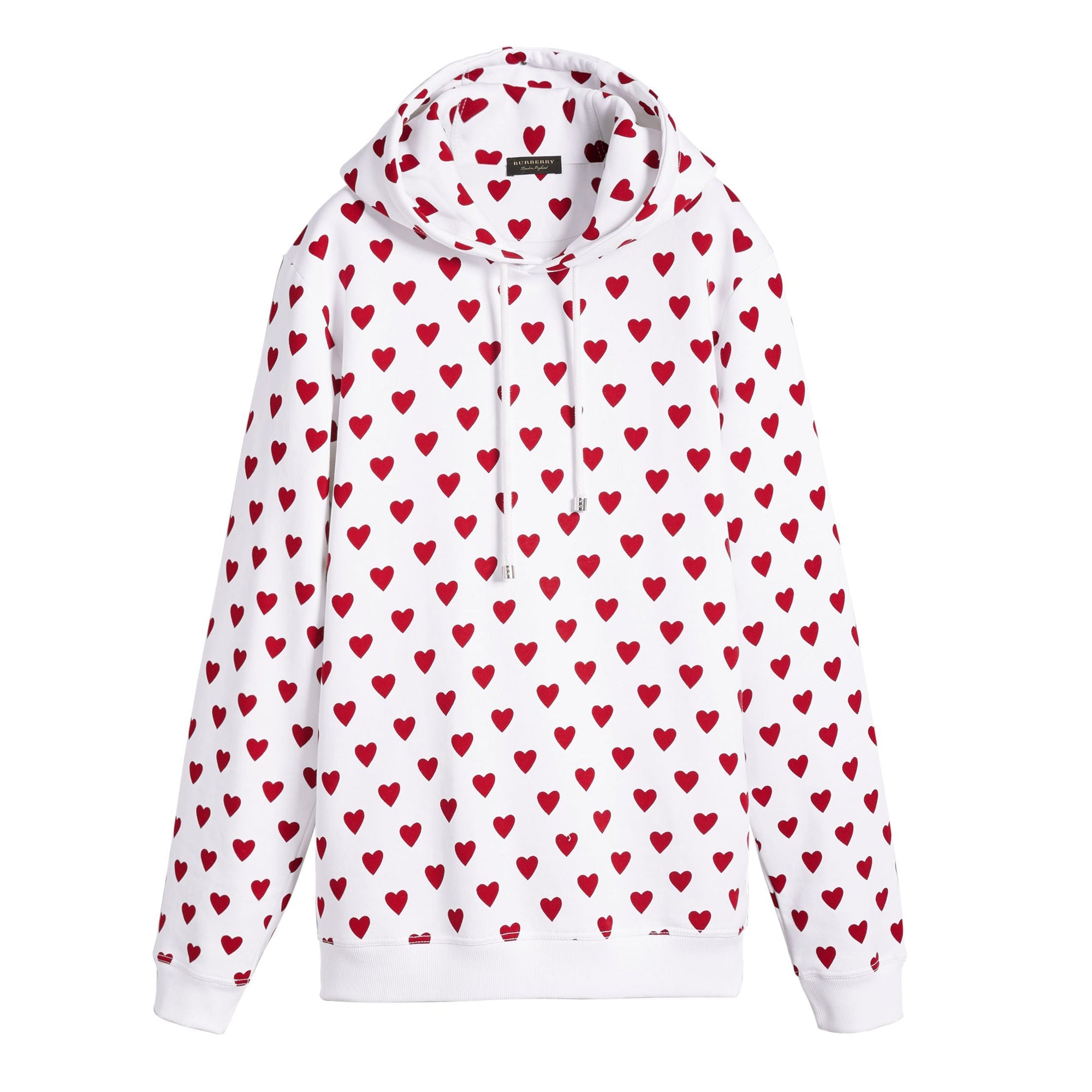 Sweat-shirt à capuche avec imprimé cœurs - Windsor Red