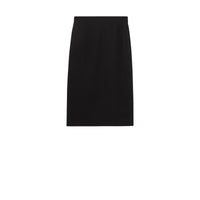 Jupe crayon taille haute en laine - Black