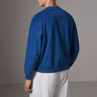 Sweat-shirt en tissu éponge avec logo d'archive - Canvas Blue