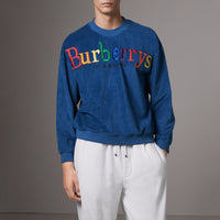Sweat-shirt en tissu éponge avec logo d'archive - Canvas Blue