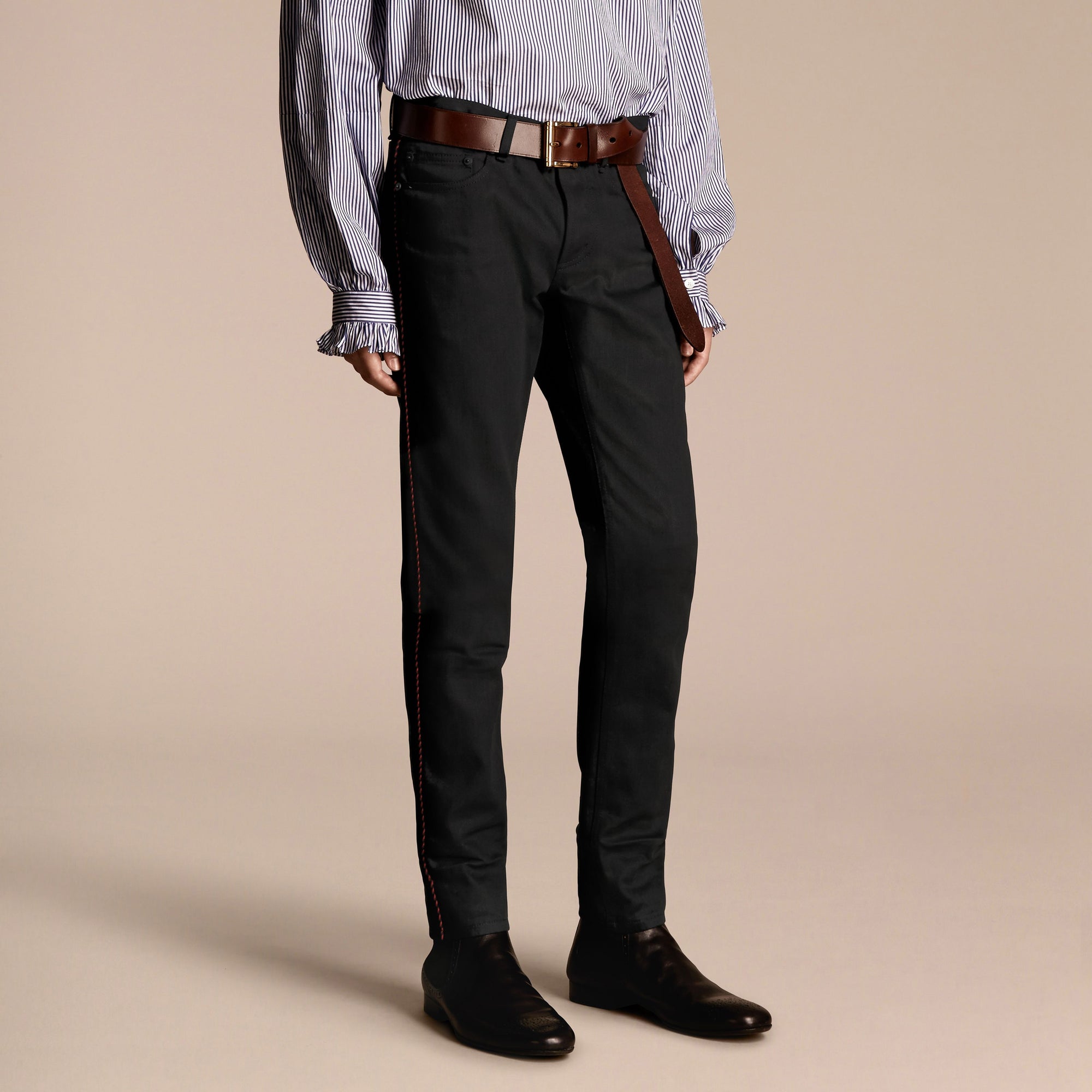 Jean slim militaire - Black