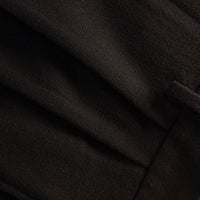 Pantalon large en laine enduite tissée en Angleterre - Navy Black