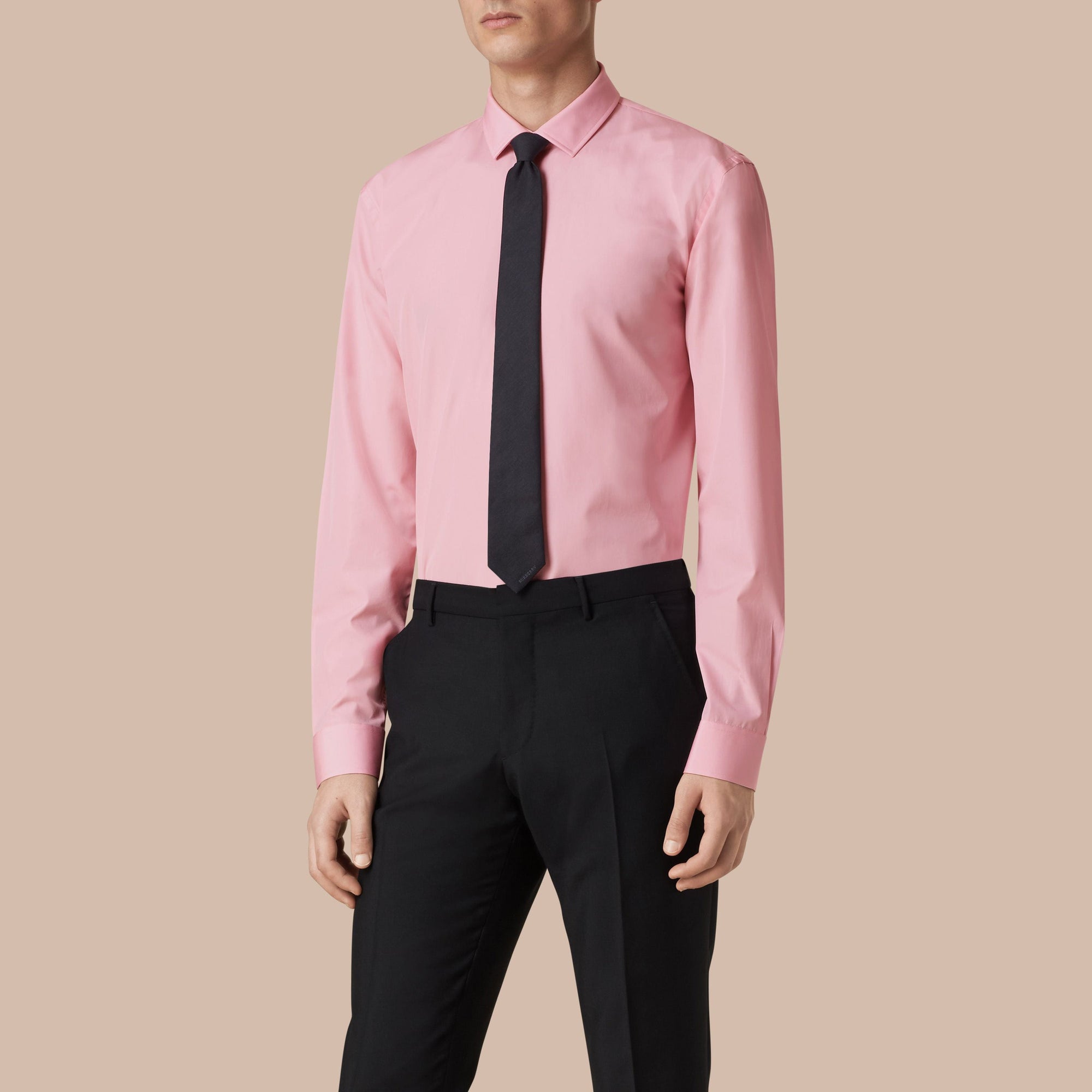 Chemise moderne en popeline de coton - City Pink