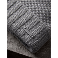 Bonnet avec pompon en fourrure - Mid Grey
