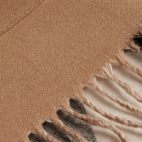 Étole en cachemire et laine avec doublure à motif check - Ivory