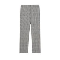 Pantalon tailleur 7/8 en laine technique check - Black Check