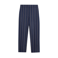 Pantalon 7/8 à rayures en laine mélangée - Navy & Light Blue