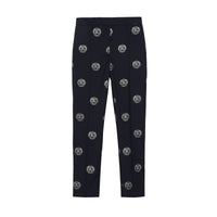 Pantalon tailleur 7/8 en laine avec écusson - Midnight Blue