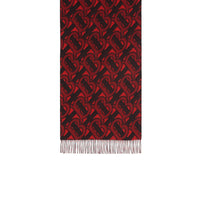 Écharpe en jacquard de cachemire Monogram - Crimson