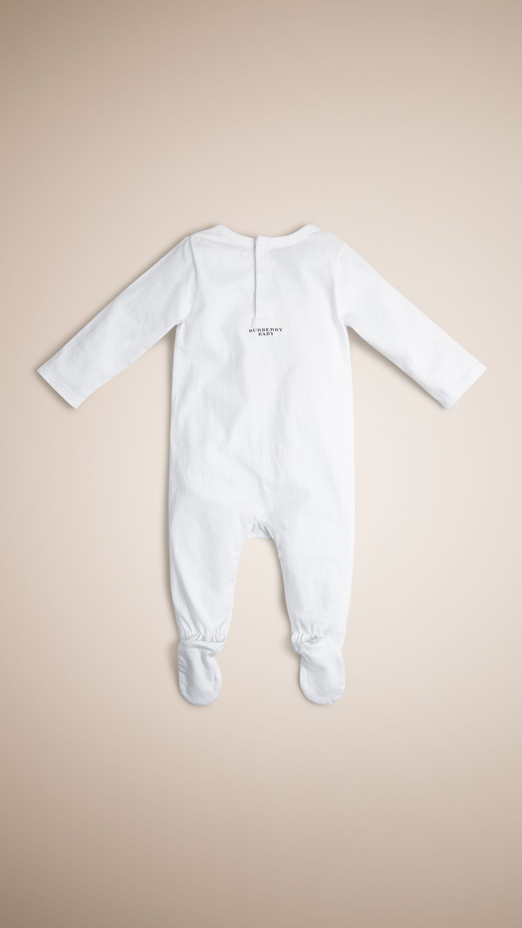 Grenouillère à motif Garde royale en coton - White
