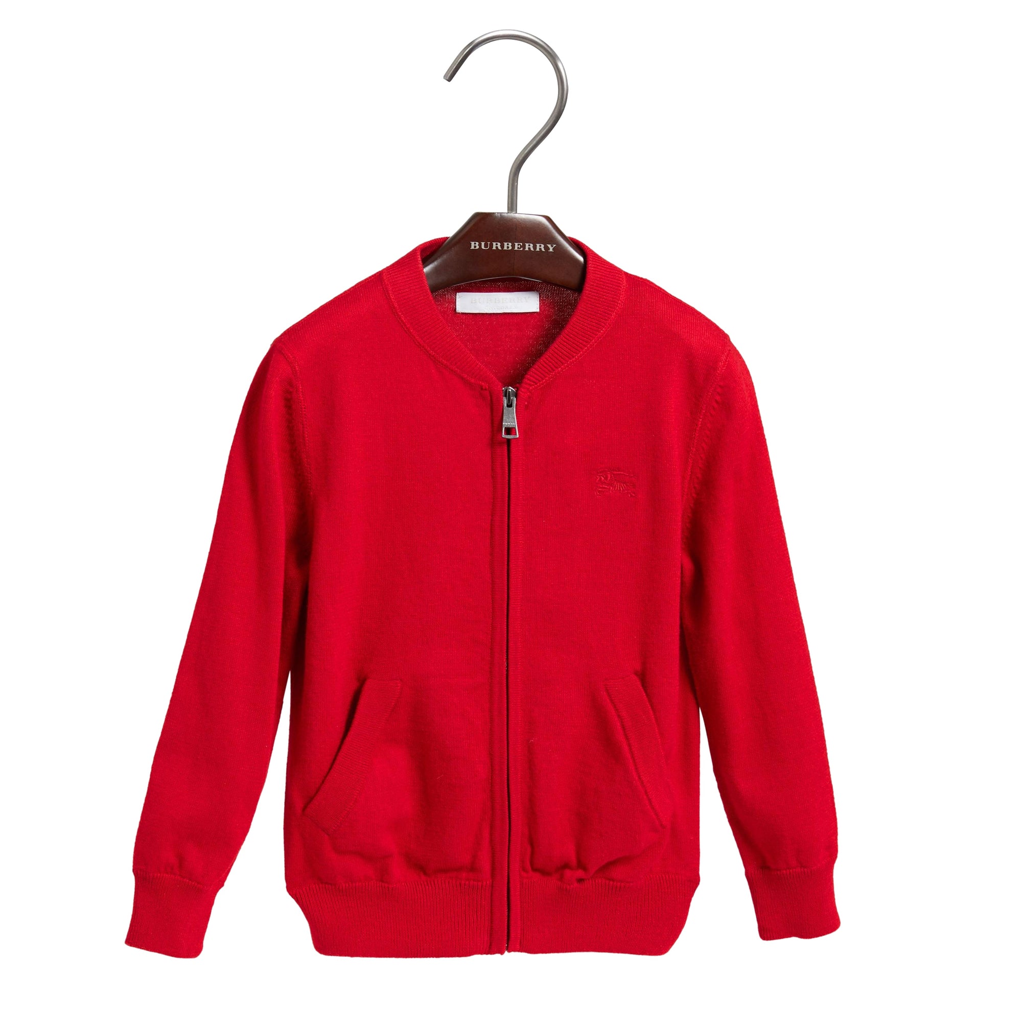 Cardigan bomber en coton avec coudières à motif check - Military Red