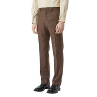 Pantalon de costume en laine peau de requin - Deep Brown