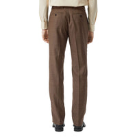 Pantalon de costume en laine peau de requin - Deep Brown