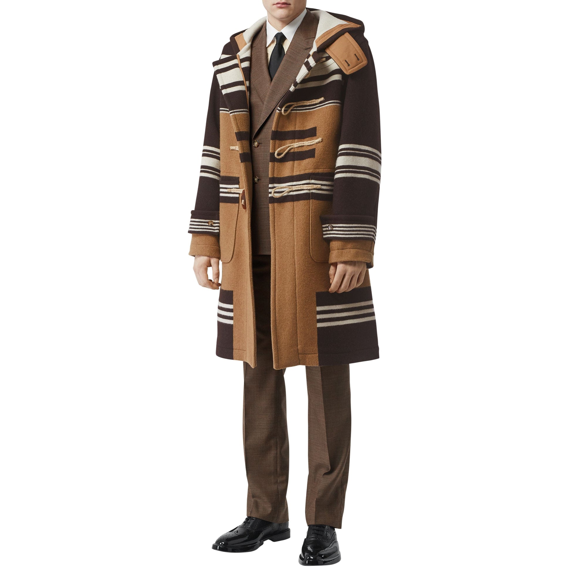 Pantalon de costume en laine peau de requin - Deep Brown