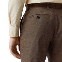 Pantalon de costume en laine peau de requin - Deep Brown