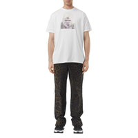 T-shirt en coton avec imprimé gorille - Optic White