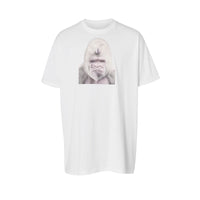 T-shirt en coton avec imprimé gorille - Optic White
