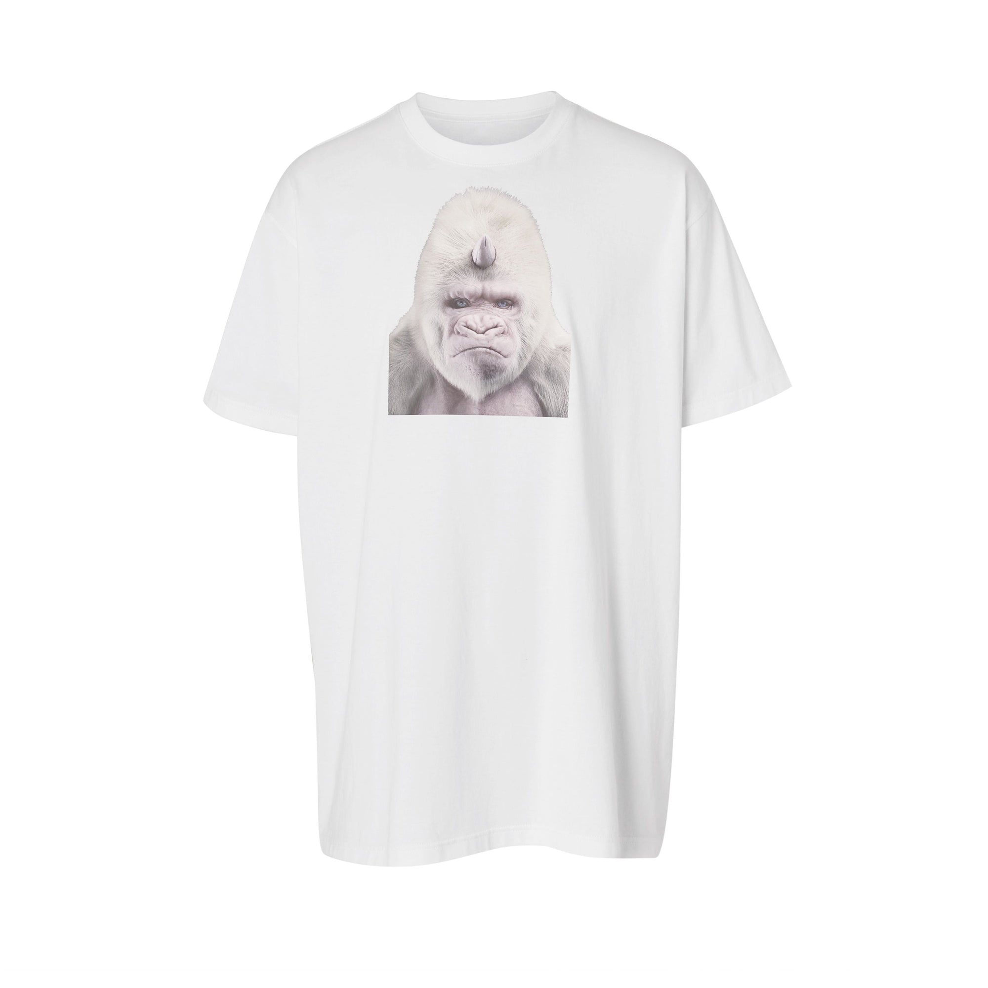 T-shirt en coton avec imprimé gorille - Optic White