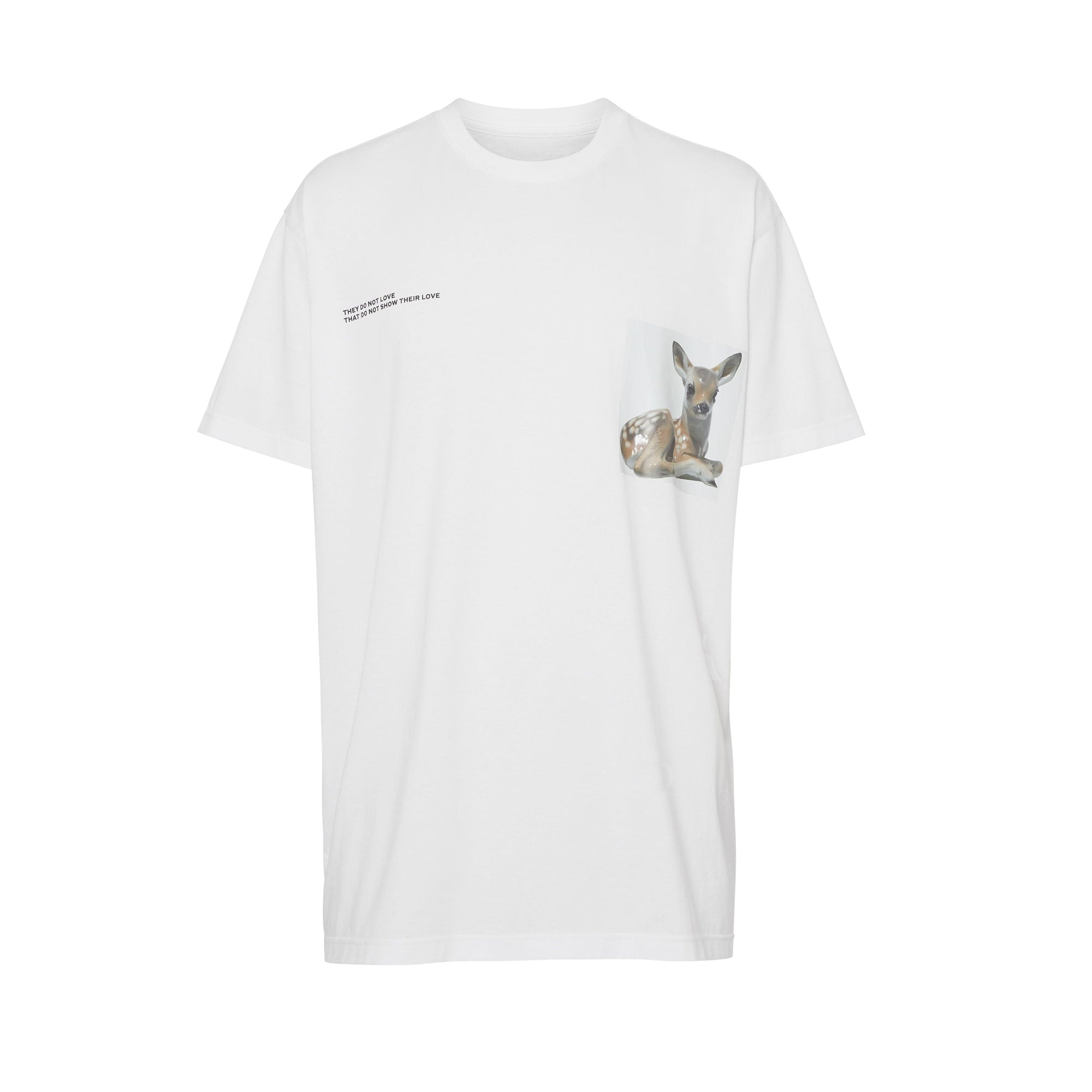 T-shirt oversize en coton à imprimé montage - Optic White