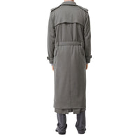 Trench en cachemire et soie avec poches cargo - Cloud Grey
