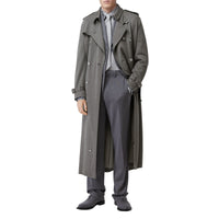 Trench en cachemire et soie avec poches cargo - Cloud Grey