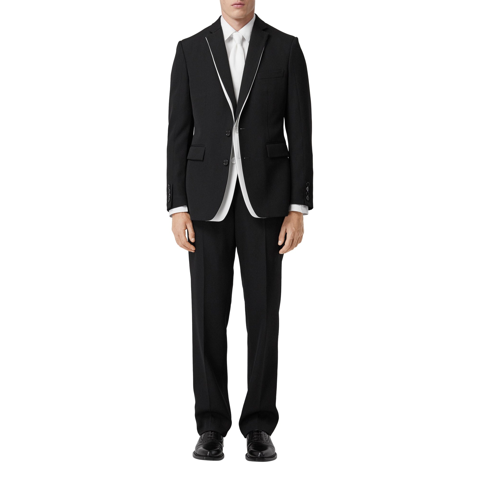 Veste de costume en laine à double fermeture - Black