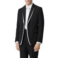Veste de costume en laine à double fermeture - Black