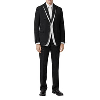 Veste de costume en laine à double fermeture - Black