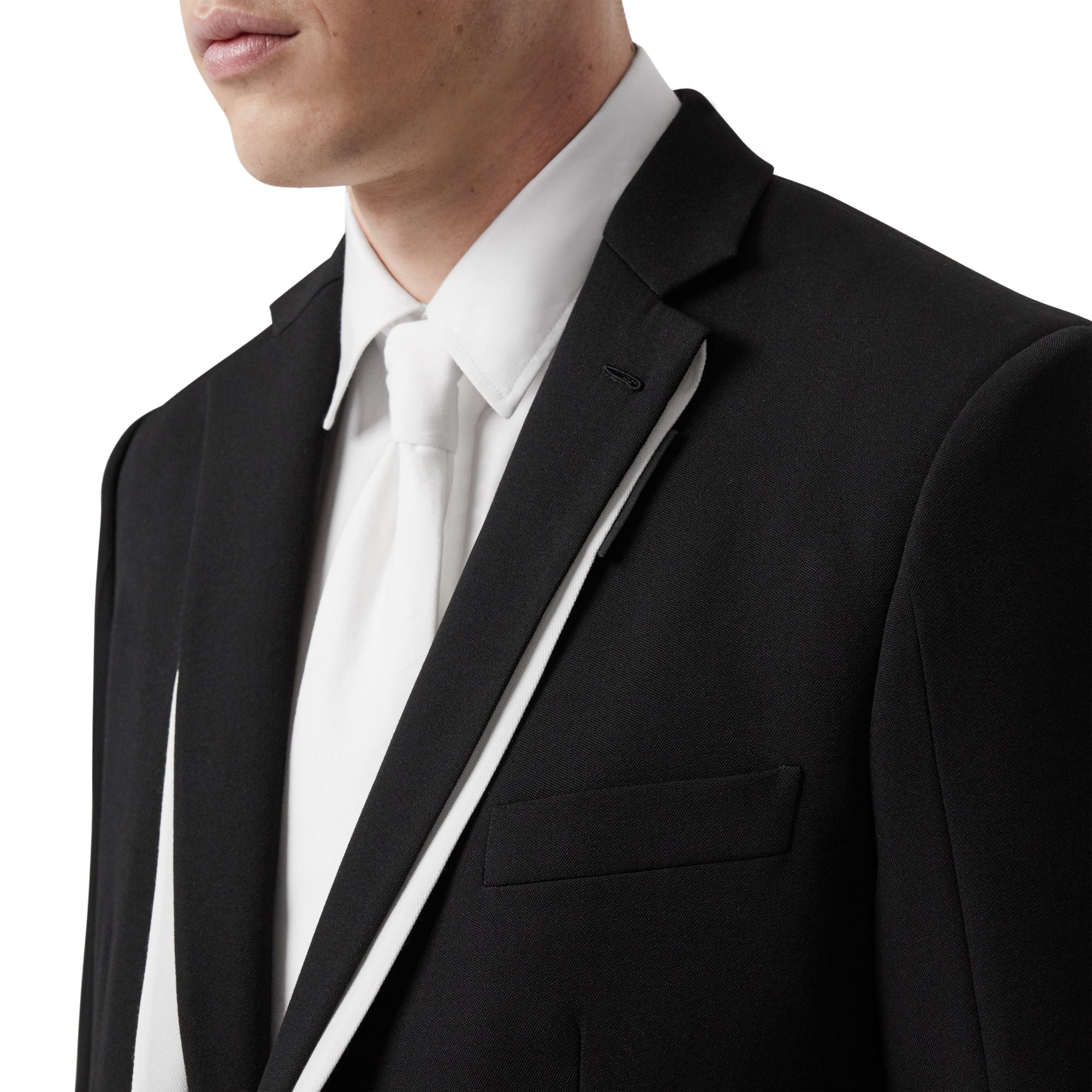 Veste de costume en laine à double fermeture - Black