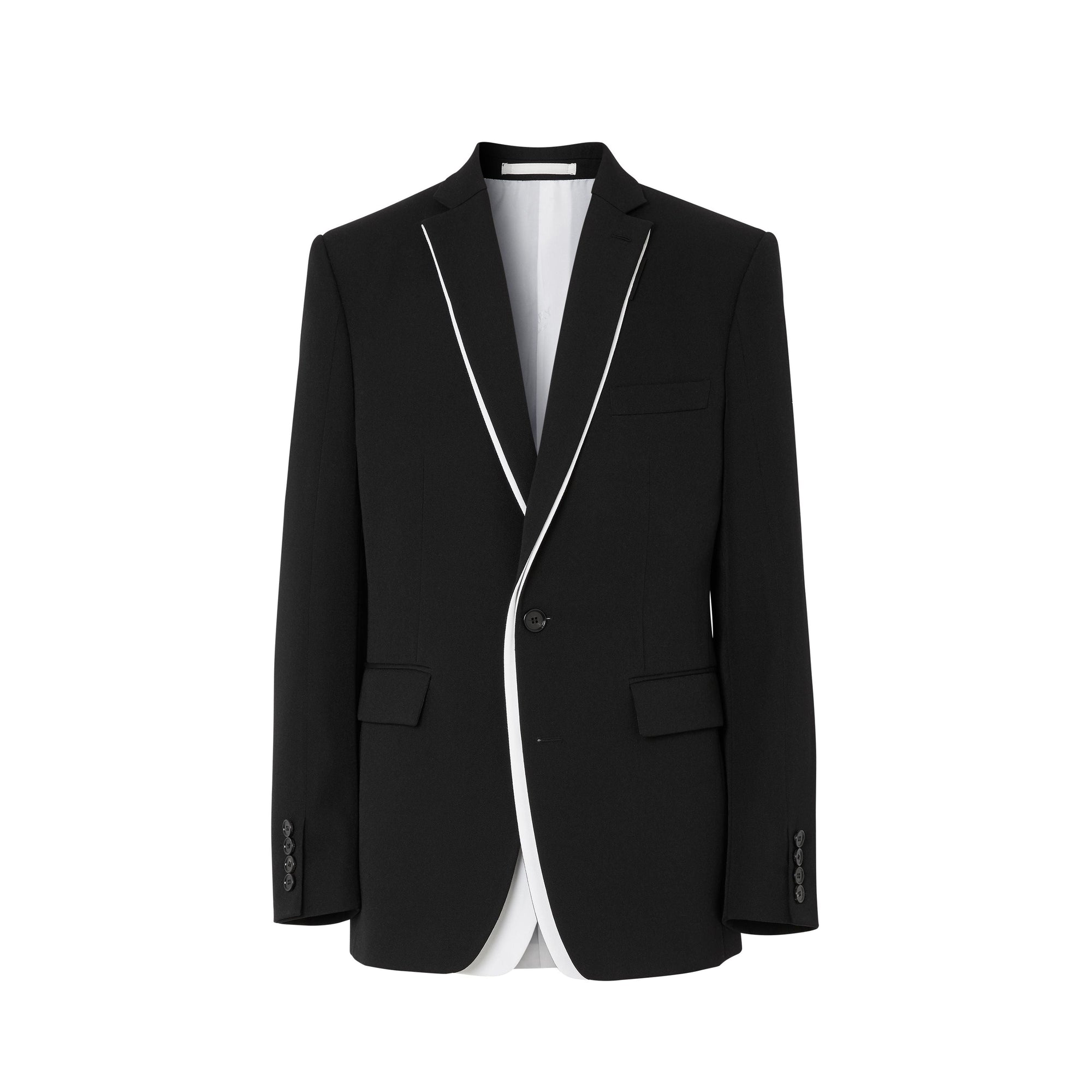 Veste de costume en laine à double fermeture - Black