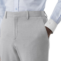 Pantalon de costume en jersey de cachemire et soie - Light Pebble Grey