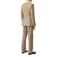 Veste de costume en laine cachemire et lin - Pecan Melange