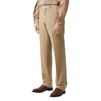 Pantalon de costume en laine cachemire et lin - Pecan Melange